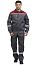 Костюм мужской рабочий «Тимбер» РФ серый-красный с брюками